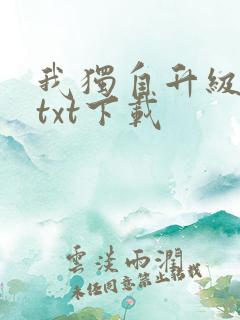 我独自升级原著txt下载
