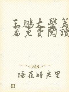 王鹏大学篇催眠篇免费阅读全文