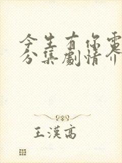 今生有你电视剧分集剧情介绍