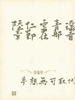 陆仁云青瑶最新章节在哪看