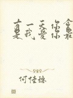 有一天你会明白是我爱你最多是什么歌