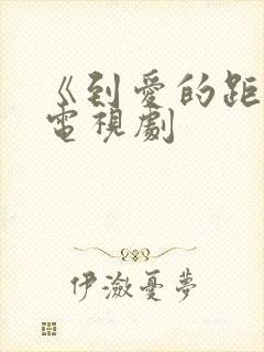 《到爱的距离》电视剧