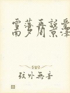 雪落再说爱你宋南夕周京泽