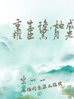 重生后,她成了权臣黑月光空酒瓶