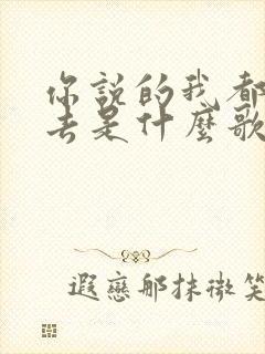 你说的我都愿意去是什么歌