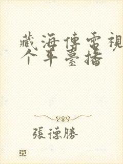 藏海传电视剧哪个平台播