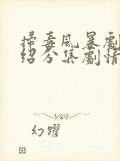 扫毒风暴剧情介绍分集剧情电视猫