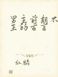 男主前期不爱女主的古言