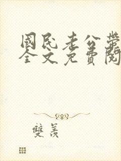 国民老公带回家全文免费阅读小说