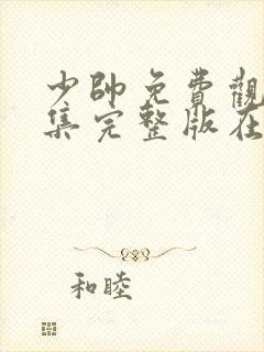 少帅免费观看全集完整版在线观看