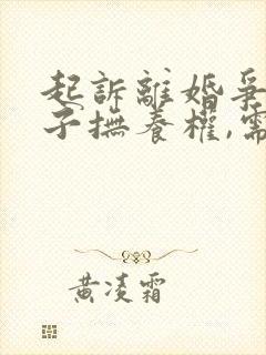 起诉离婚争取孩子抚养权,需要准备哪些材料