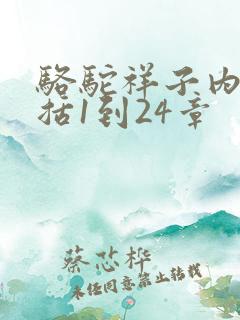 骆驼祥子内容概括1到24章