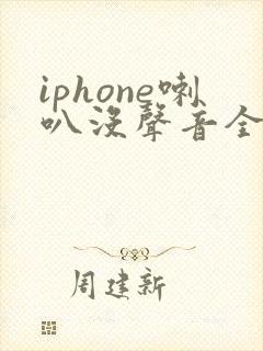 iphone喇叭没声音全部从听筒出来