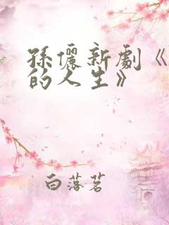 孙俪新剧《蛮好的人生》