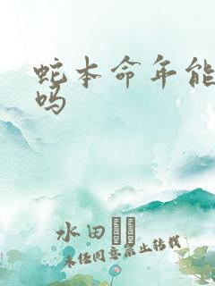 蛇本命年能结婚吗