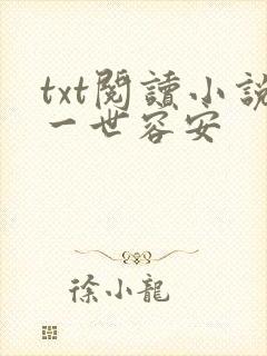 txt阅读小说一世容安
