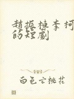 赵振栋李柯以演的短剧