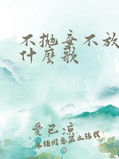 不抛弃不放弃是什么歌
