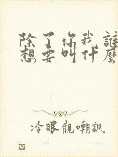 除了你我谁都不想要叫什么歌