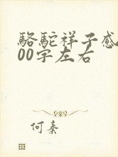 骆驼祥子感悟100字左右