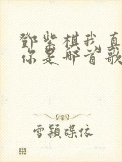 邓紫棋我真的爱你是哪首歌