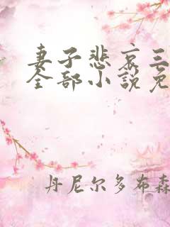 妻子悲哀三部曲全部小说免费阅读