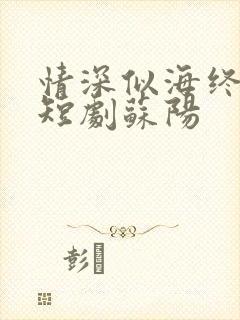 情深似海终成空短剧苏阳