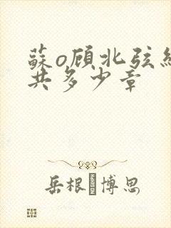 苏o顾北弦结局共多少章