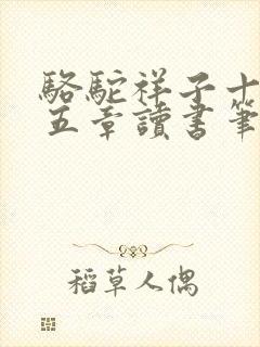 骆驼祥子十四十五章读书笔记