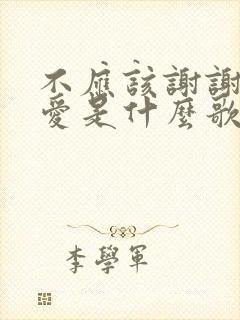 不应该谢谢你的爱是什么歌