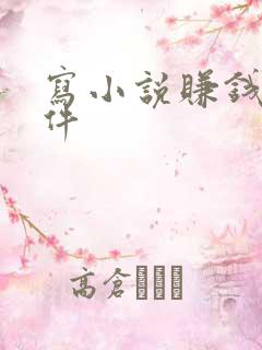 写小说赚钱的软件