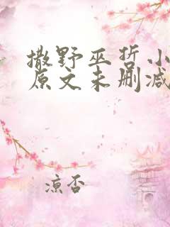 撒野巫哲小说 原文未删减