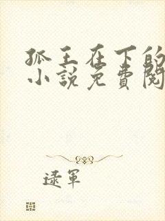 孤王在下的原著小说免费阅读