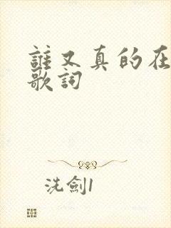 谁又真的在乎谁歌词