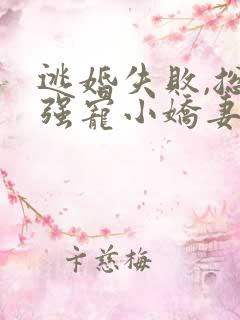 逃婚失败,总裁强宠小娇妻