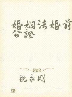 婚姻法婚前房产公证