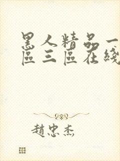 黑人精品一区二区三区在线看