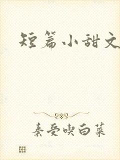短篇小甜文推荐