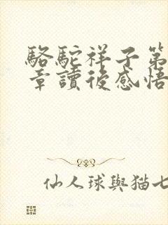 骆驼祥子第15章读后感悟50字