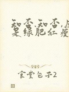 知否.知否,应是绿肥红瘦