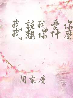 我说我爱你我说我想你什么歌