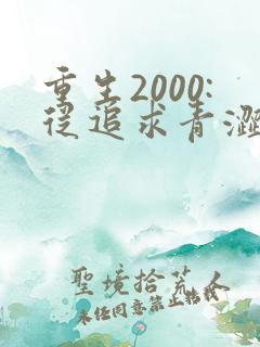 重生2000:从追求青涩校花同桌开始 小说完整