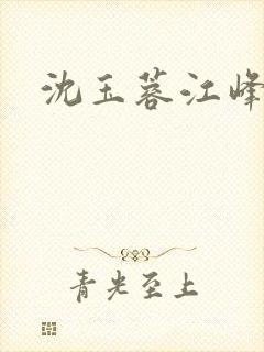 沈玉蓉江峰小说