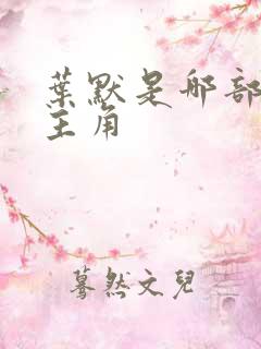 叶默是哪部小说主角