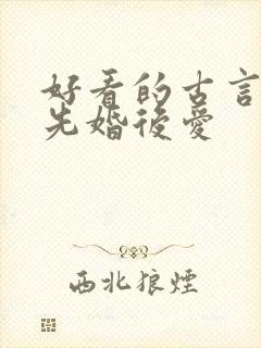 好看的古言小说先婚后爱