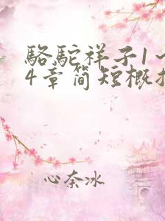 骆驼祥子1～24章简短概括