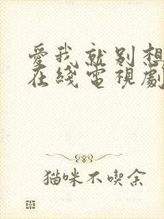 爱我就别想太多在线电视剧免费观看