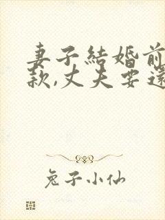 妻子结婚前的欠款,丈夫要还么