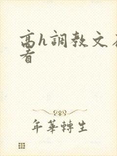 高h调教文在线看