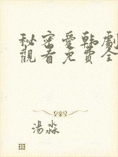 秘密爱韩剧在线观看免费全集电视剧